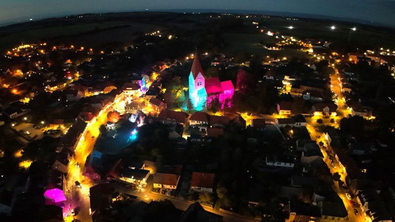 Klütz beleuchtet von oben