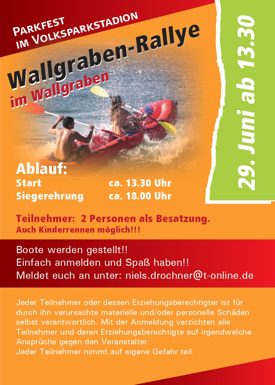 Plakat der Veranstaltung Wallgraben-Rallye