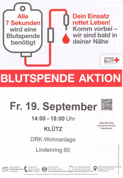 Plakat Blutspende